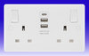 All Twin with USB Sockets - White with USB product image