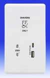 All White Shaver Sockets & Lights - Shaver Sockets product image