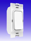 Quinetic Wireless Grid Switch - White - Compatible with Hager Grid