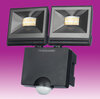 2 x 10W LED WiFi Floodlight c/w PIR - Black