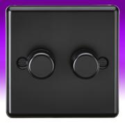 Rounded Edge - Dimmer Switches - Matt Black product image 2