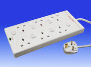 6 Way Switched Trailing Socket - Surge Protected product image