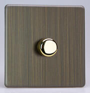 Varilight - Screwless Antique Brass - V-PRO Smart LED Dimmers product image