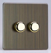 Varilight - Screwless Antique Brass - V-PRO Smart LED Dimmers product image 2