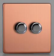 Varilight - Screwless Brushed Copper - V-PRO Smart LED Dimmers product image 4