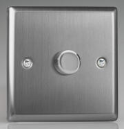 Varilight - Screwless Brushed Steel - V-PRO Smart LED Dimmers product image