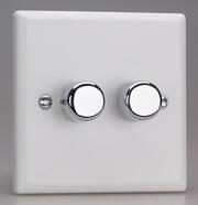 Varilight - Chalk White - 120w 2 Way V-PRO Silent Trailing Edge LED Dimmers product image 2