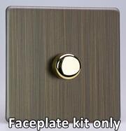 Varilight - Screwless Antique Brass - Dimmer Plate Kits product image