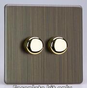 Varilight - Screwless Antique Brass - Dimmer Plate Kits product image 3