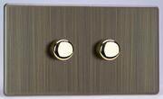 Varilight - Screwless Antique Brass - Dimmer Plate Kits product image 4