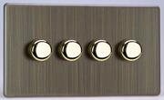 Varilight - Screwless Antique Brass - Dimmer Plate Kits product image 7