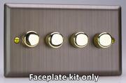 Varilight - Screwless Antique Brass - Dimmer Plate Kits product image 6