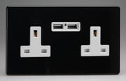 Varilight - Black/White - PartM - USB Sockets product image