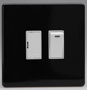 Varilight - Black/White - High Contrast Part M Compliant - 13A Switched Fused Spur + Neon product image