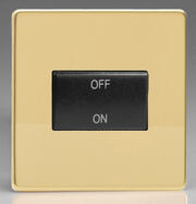 Varilight - Screwless Brass - Black - Fan Isolator Switch product image