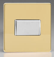 Varilight - Screwless Brass - White - Fan Isolator Switch product image