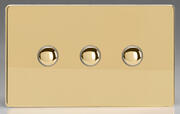 Varilight - Screwless Brass - 6A 1 Way Push to Make Momentary Switches product image 3