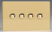 Varilight - Screwless Brass - 6A 1 Way Push to Make Momentary Switches product image 4