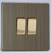 Varilight - Antique Brass - Screwless - Light Switches product image 2