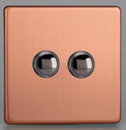 Varilight - Screwless Brushed Copper - 6A Push to Make Momentary Switches product image 2