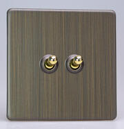 Varilight - Screwless Antique Brass - Toggle Light Switches product image 2