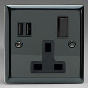 Varilight - 13 Amp 2 Gang USB Sockets - Iridium product image 3