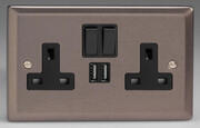 Varilight - Pewter/Black - USB Sockets product image 2
