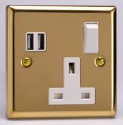 Victorian Brass - USB Sockets with White Inserts product image 3