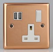 Varilight Copper Sockets USB White product image 3