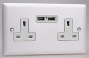 Varilight - Chalk White - USB Sockets product image 4