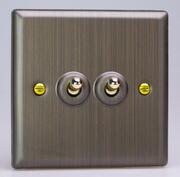 Varilight - Toggle Light Switches - Antique Brass product image 2