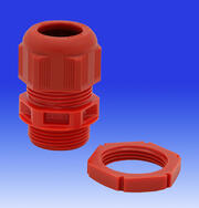 Wiska 25mm IP68 Compression Gland c/w Locknut - Red (10 Pack) product image