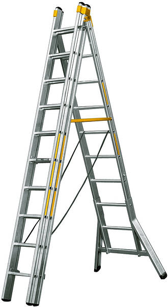 Premium 3 Section Ladder - 3.1m to 7.3m | Brennenstuhl (1461620)