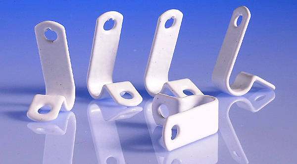 Fire Cable P Clip - White - To suit cables - 6.9mm - 7.9mm dia