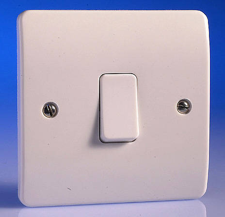 1 Gang Intermediate Light Switch - White